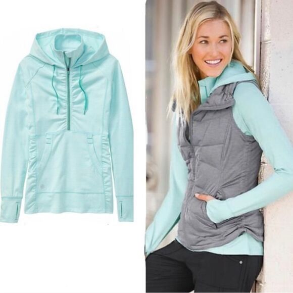 Athleta Tops - Athleta Heavenly Hail Hoodie aqua size small